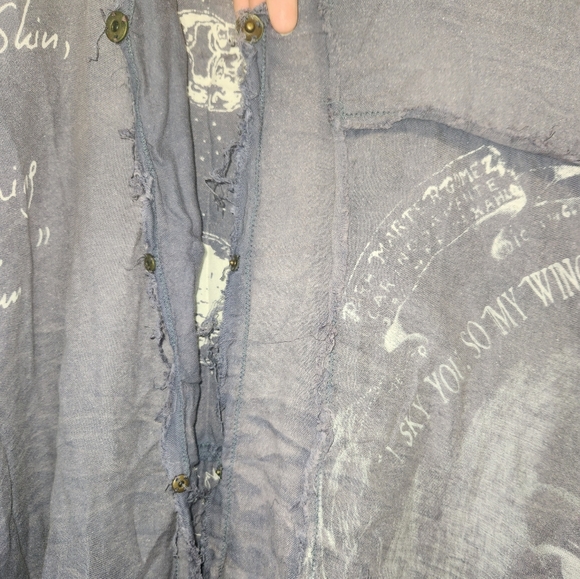 Rare Magnolia Pearl Frida Kahlo Jaya Kaftan Dress Ozzy Patchwork Artist Smock OS - Picture 16 of 17